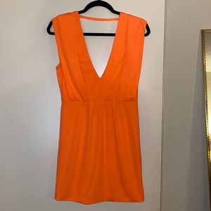 Neon Orange Mini Dress